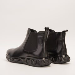 The Apex Black Leather Chelsea Boot