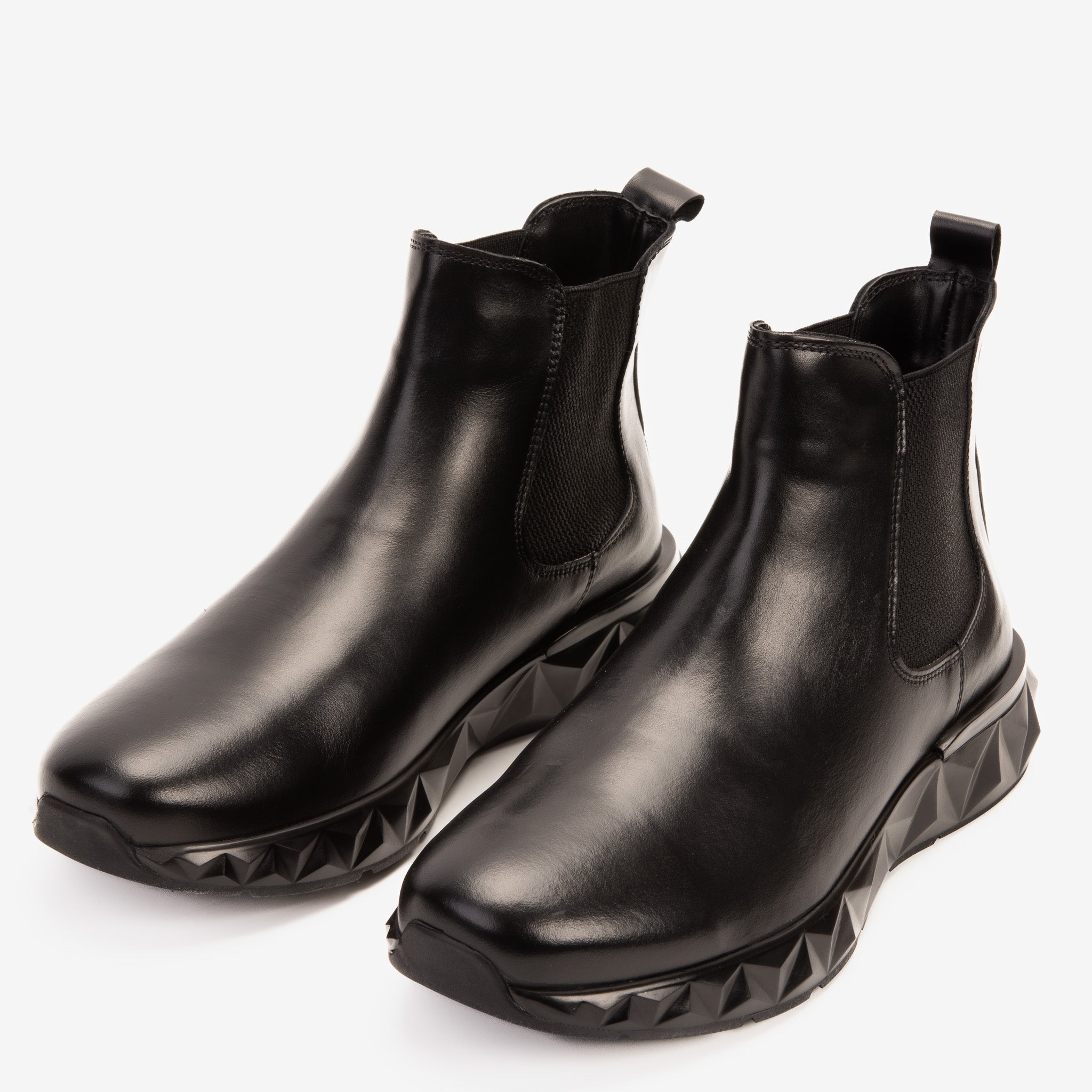 The Apex Black Leather Chelsea Boot