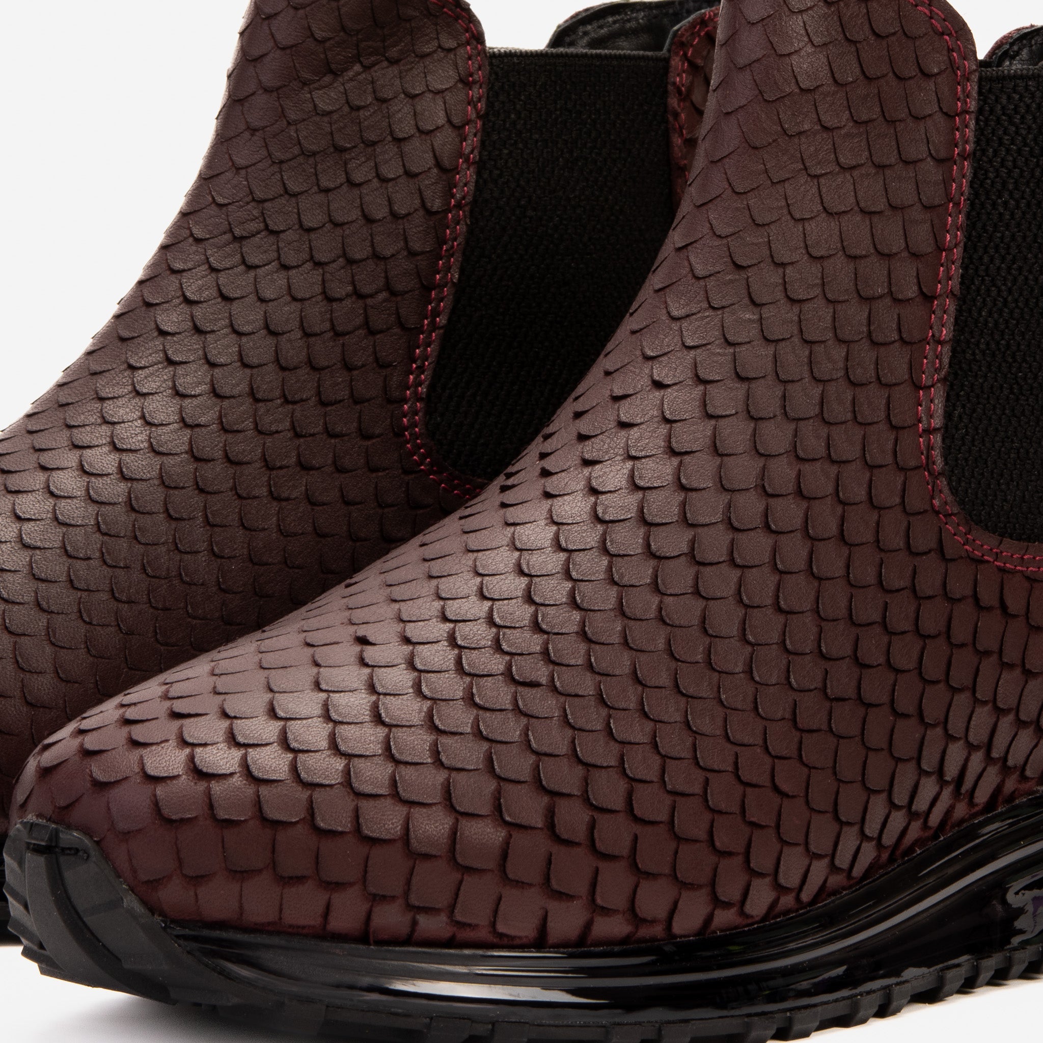 The Panther Burgundy Leather Chelsea Boot