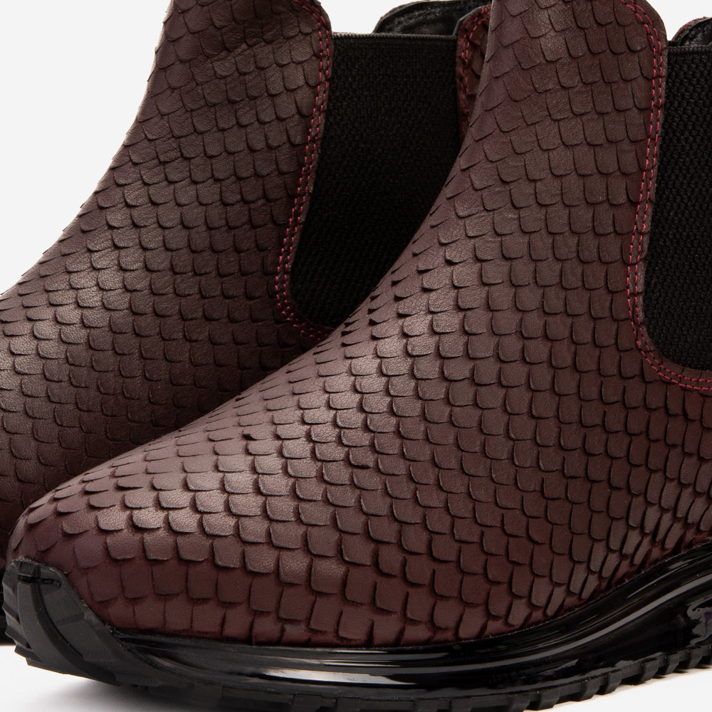 The Panther Burgundy Leather Chelsea Boot