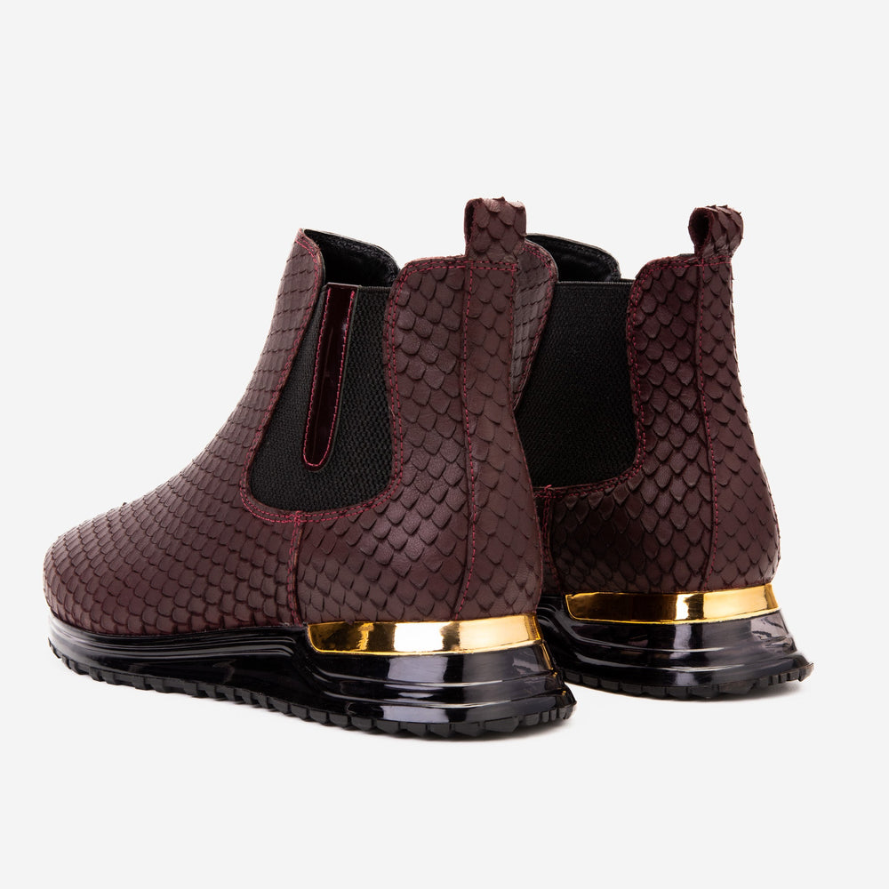 The Panther Burgundy Leather Chelsea Boot