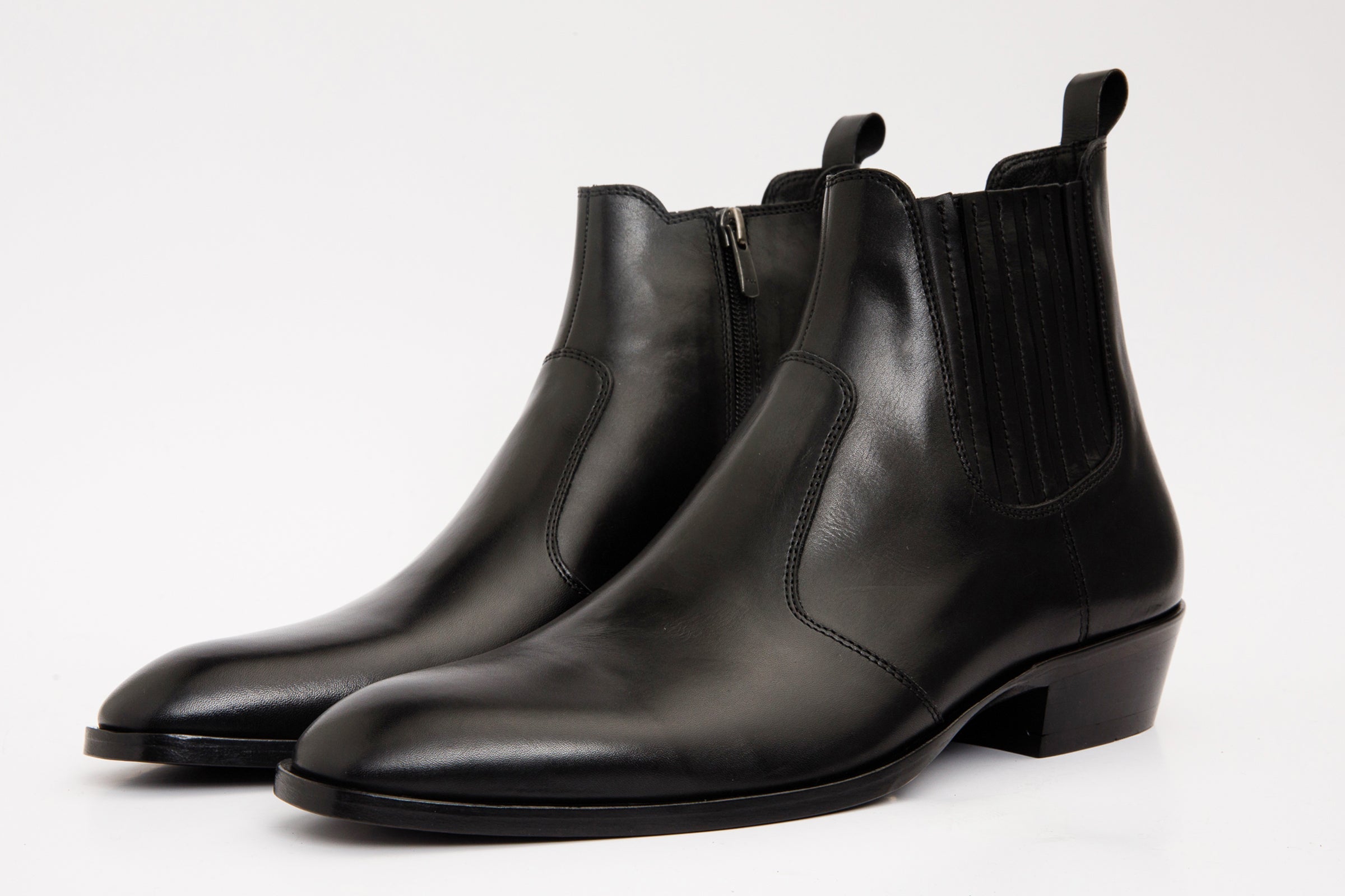 The Sorhag Black Leather Dress Boot