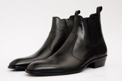 The Sorhag Black Leather Dress Boot
