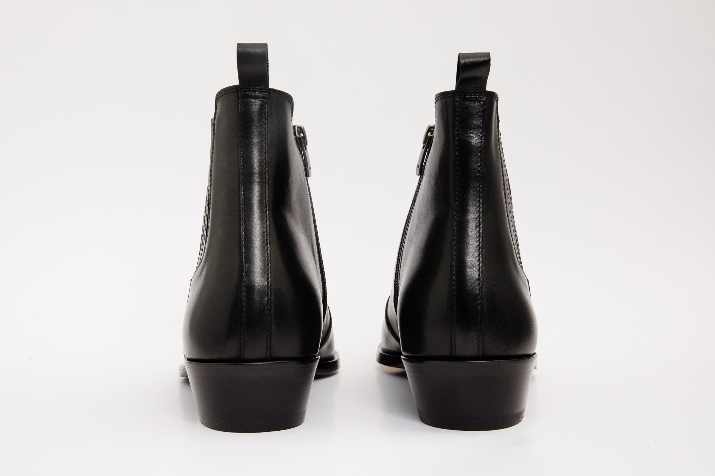 The Sorhag Black Leather Dress Boot