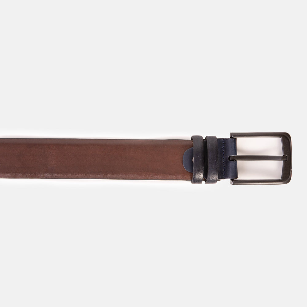 The Neiva Navy\/Brown Leather Belt