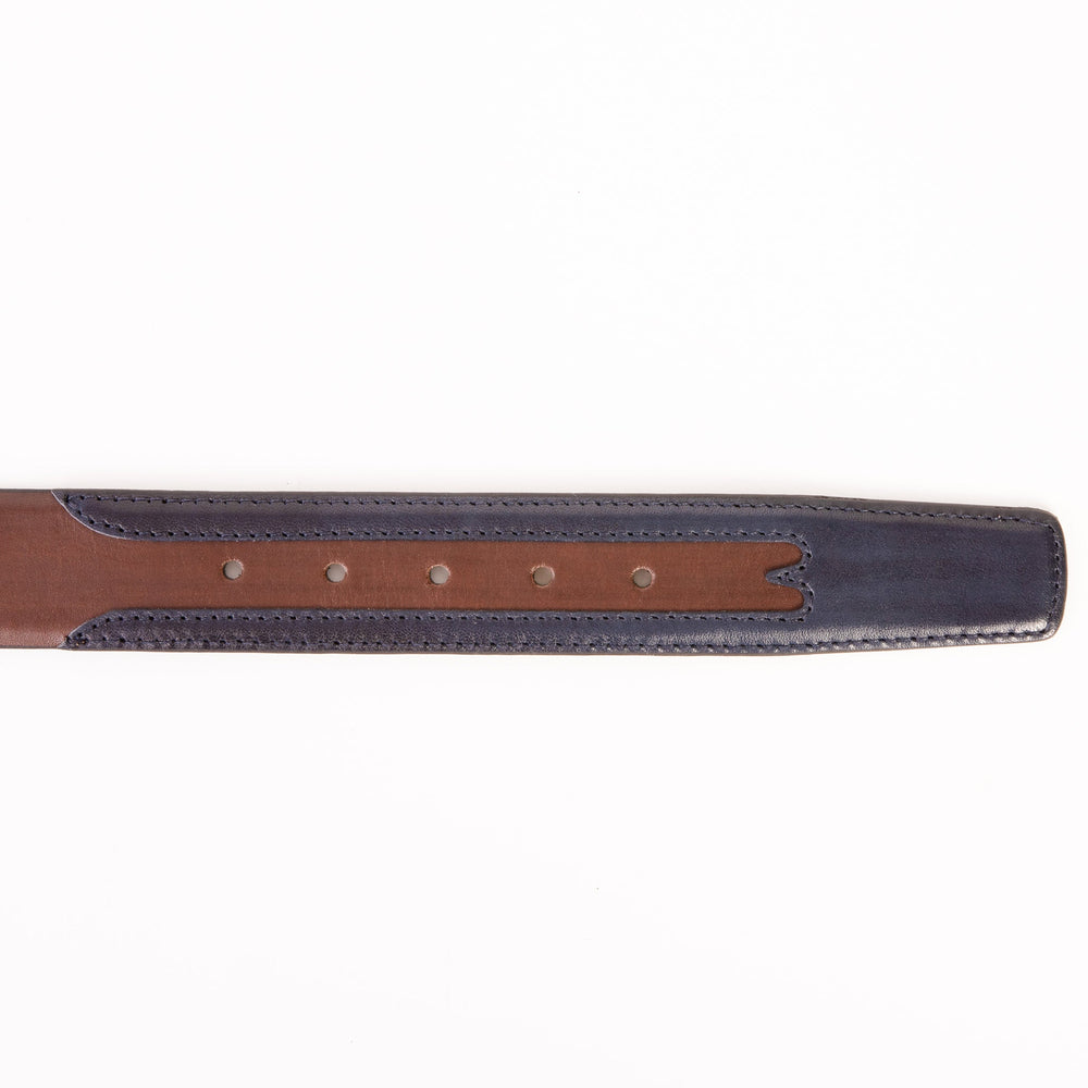 The Neiva Navy\/Brown Leather Belt