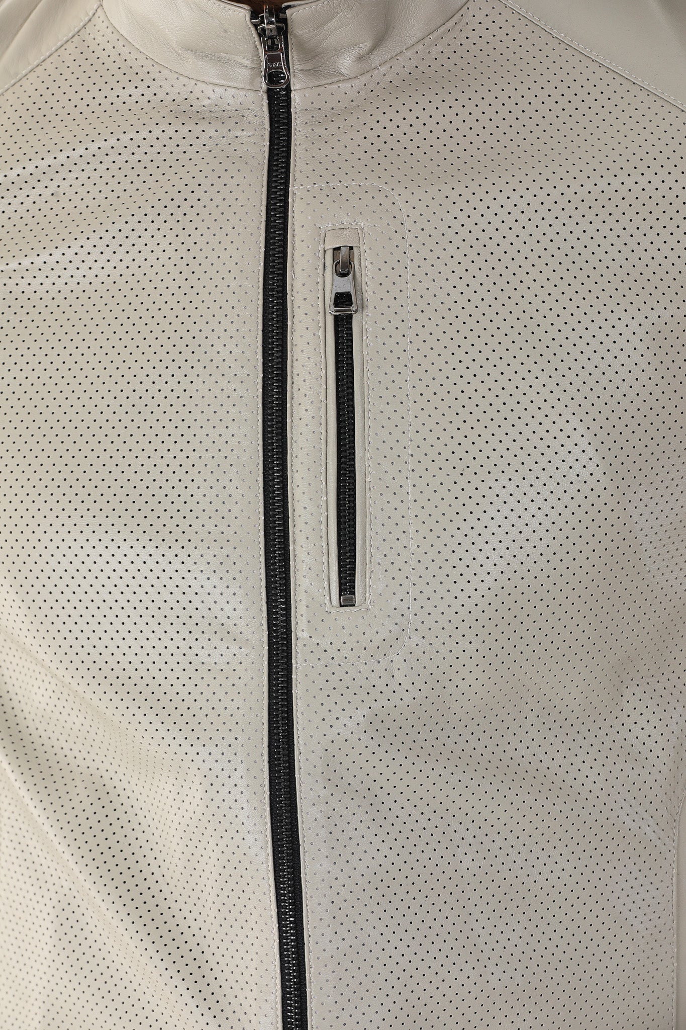 The Como Reversible Cream Black Leather Bomber Jacket