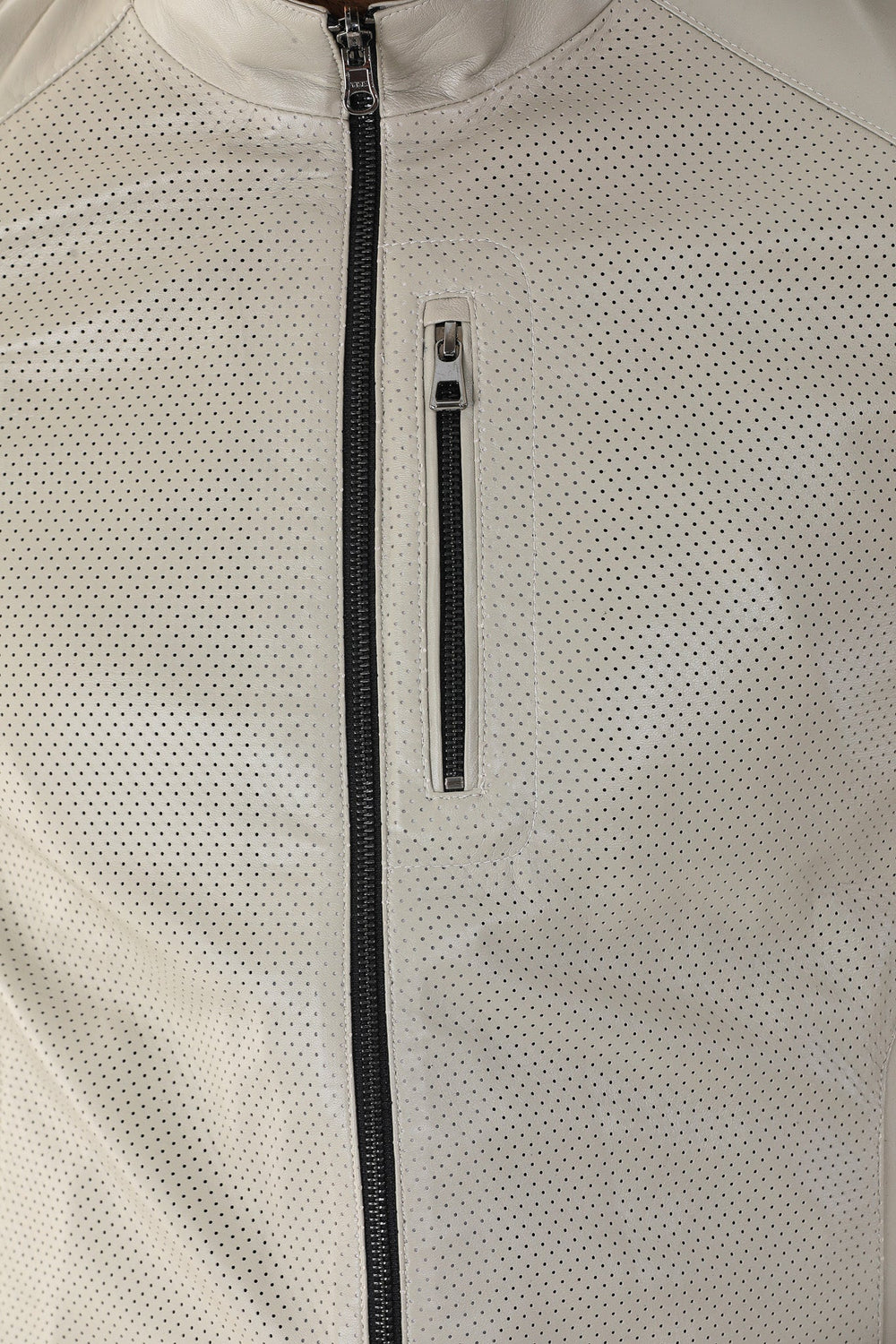 The Como Reversible Cream Black Leather Bomber Jacket