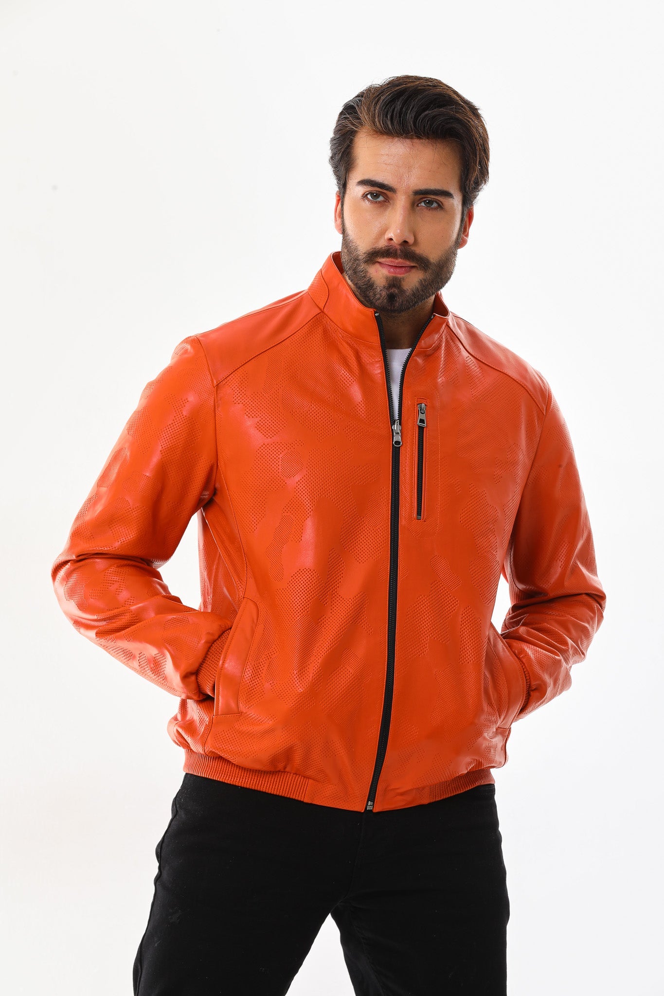 The Como Reversible Leather Bomber Jacket