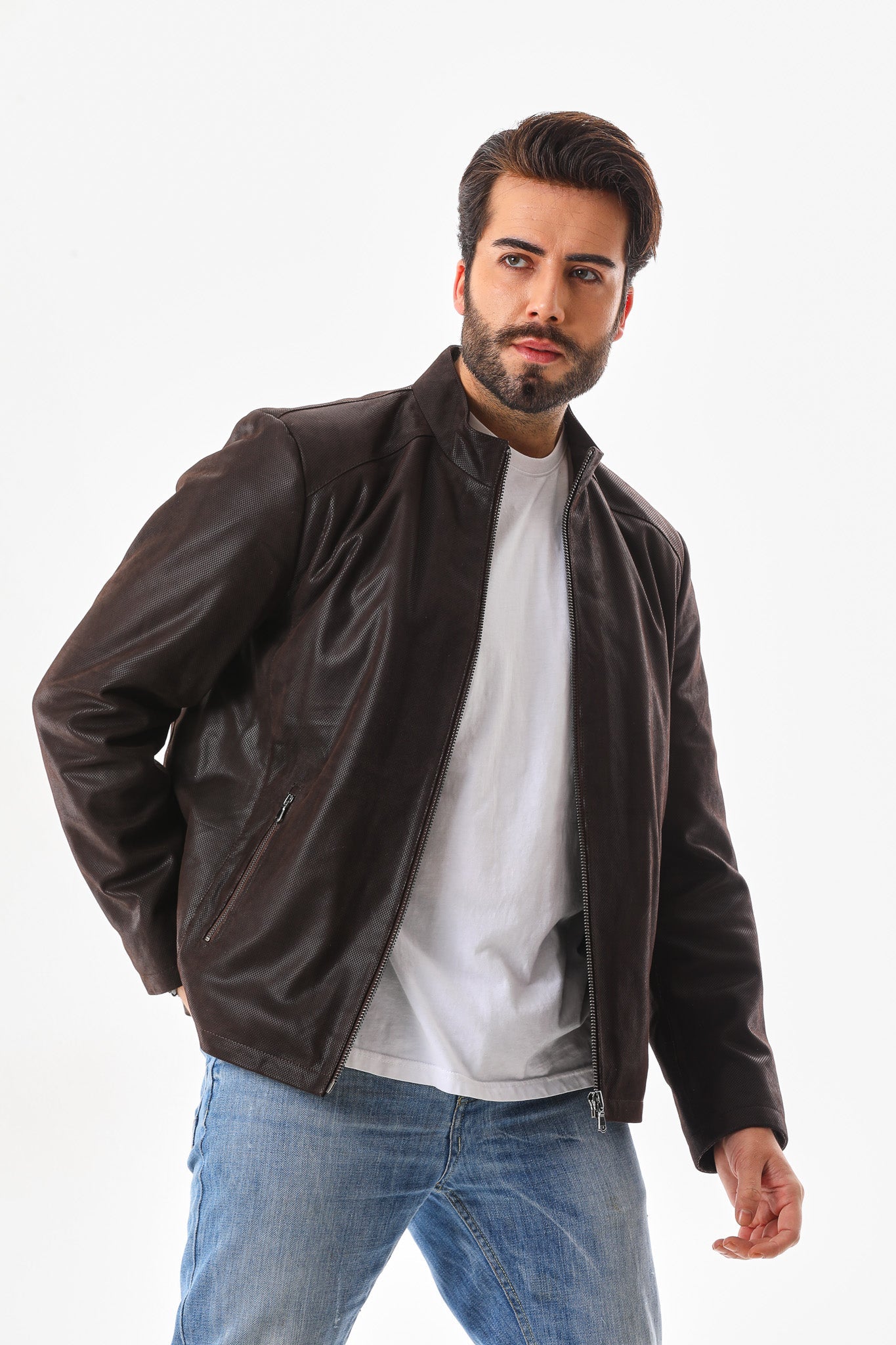 The Modena Matte Espresso Leather Jacket
