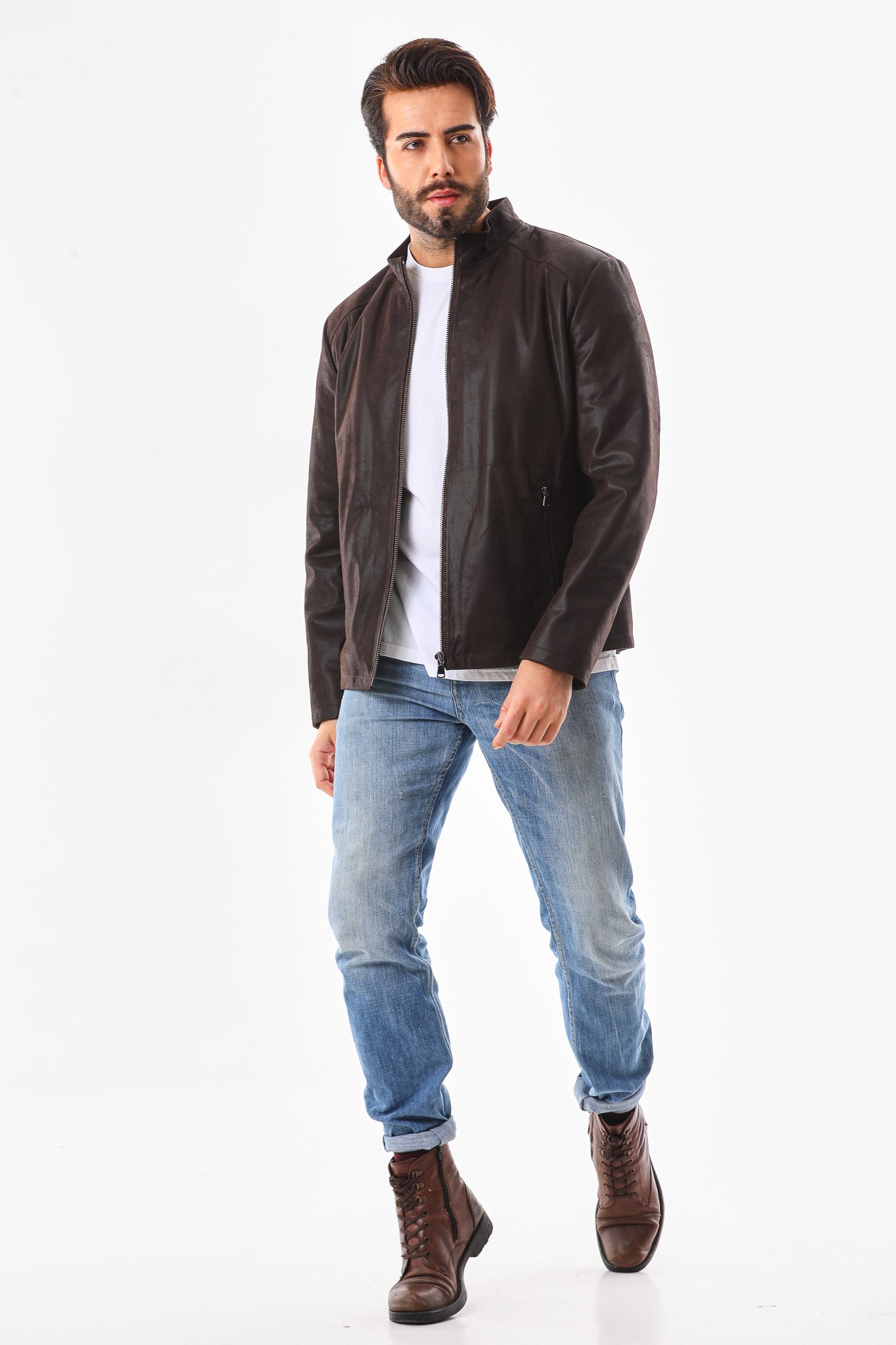 The Modena Matte Espresso Leather Jacket