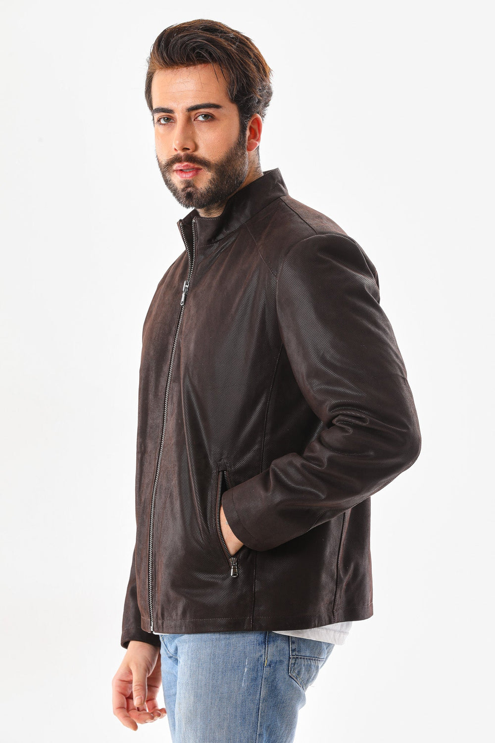 The Modena Matte Espresso Leather Jacket