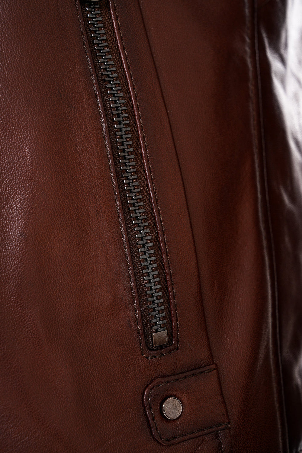 The Falcon Cognac Brown Smooth Leather Jacket