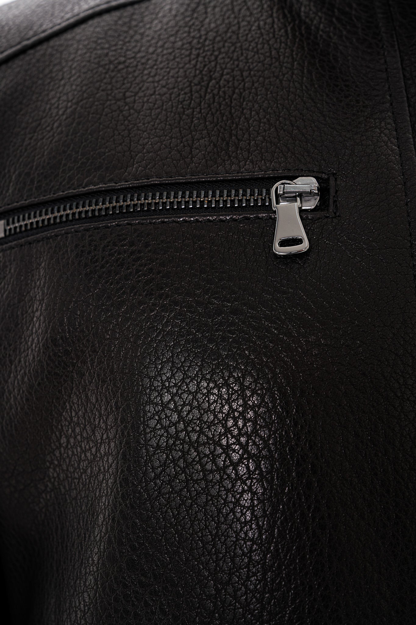 The Falcon Black Pebbled Leather Jacket