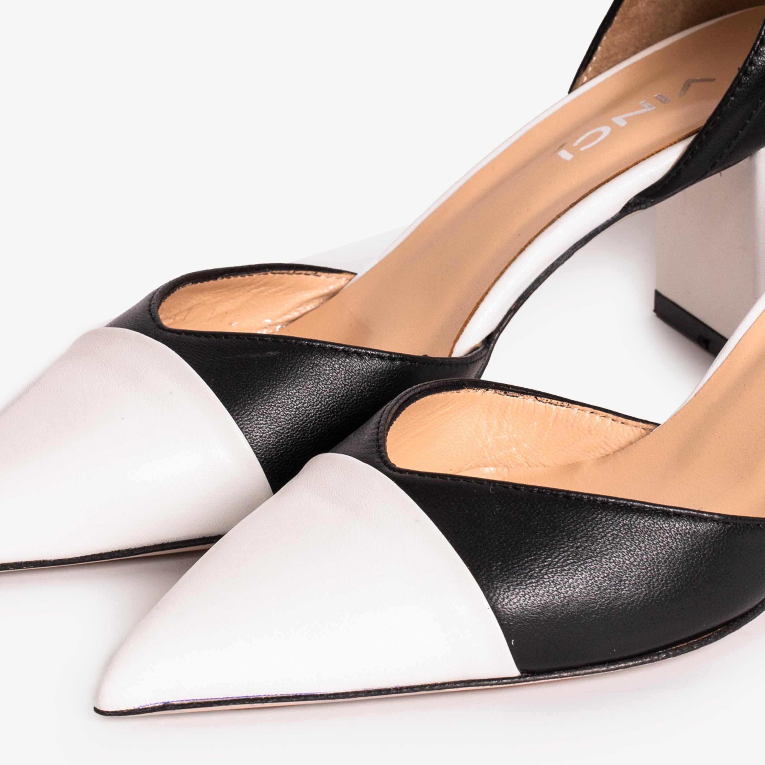 The Noella Black Leather Sandal
