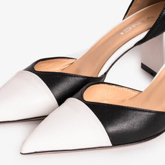 The Noella Black Leather Sandal
