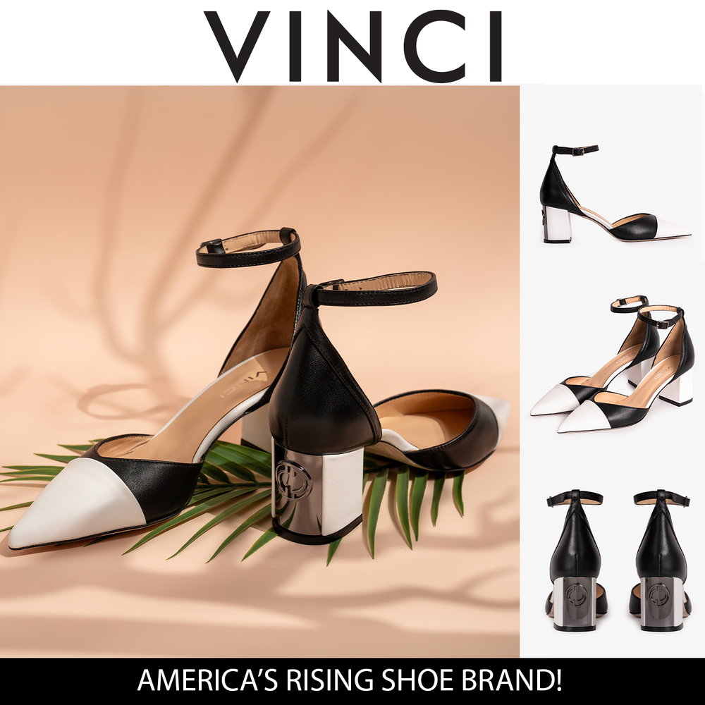 The Noella Black Leather Sandal