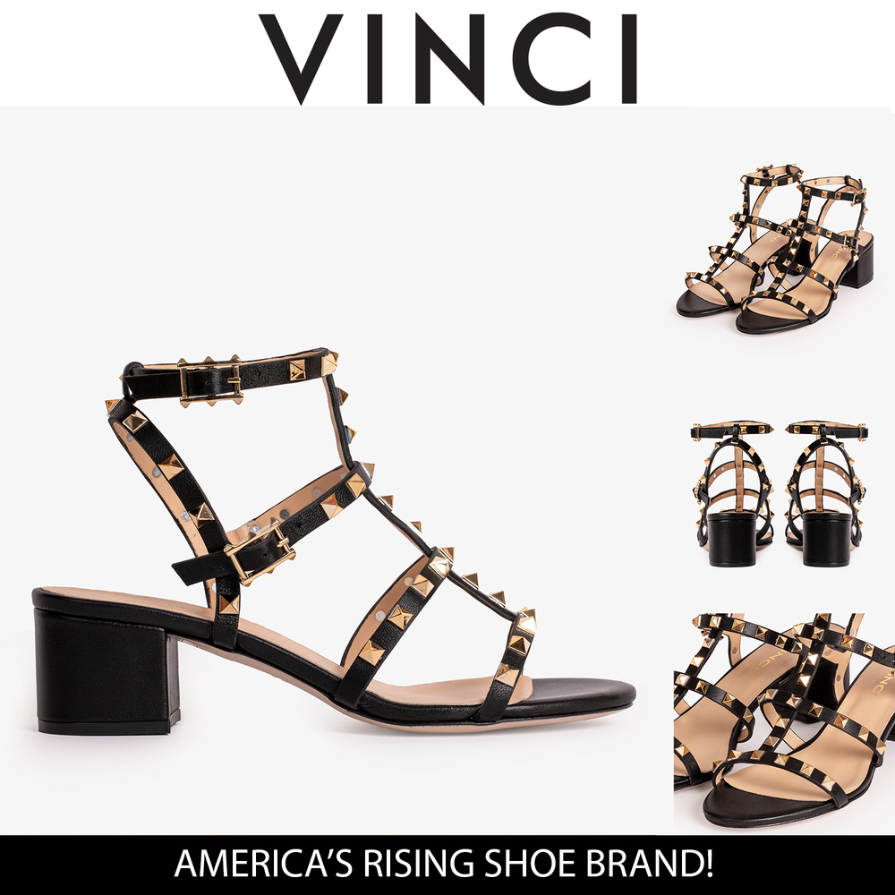 The Nejapa Black Multi Strap Leather Sandal