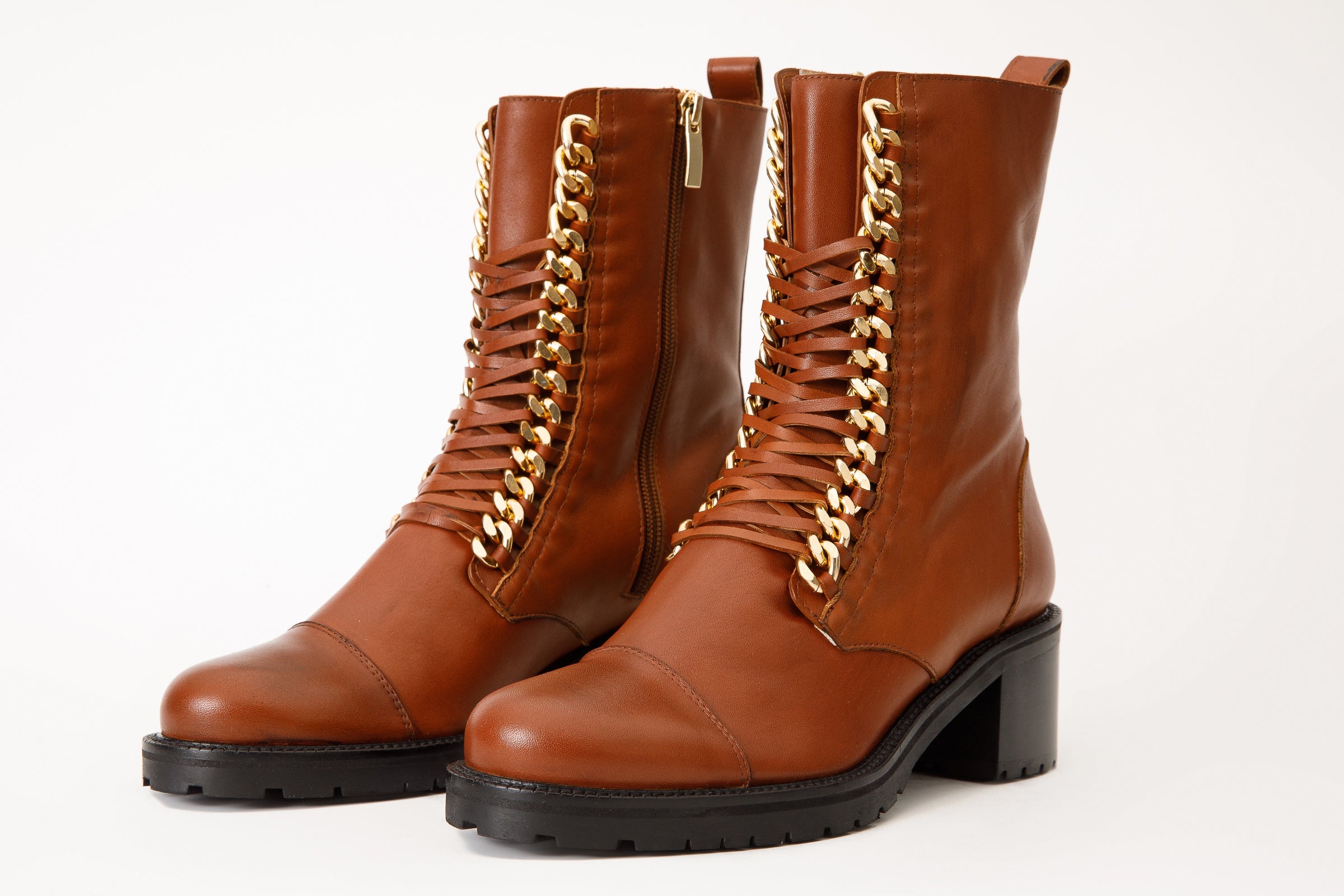 The Tuna Tan Leather Mid Calf  Boot