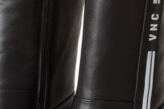 The Loretto Black Leather Block Heel Mid Calf Boot