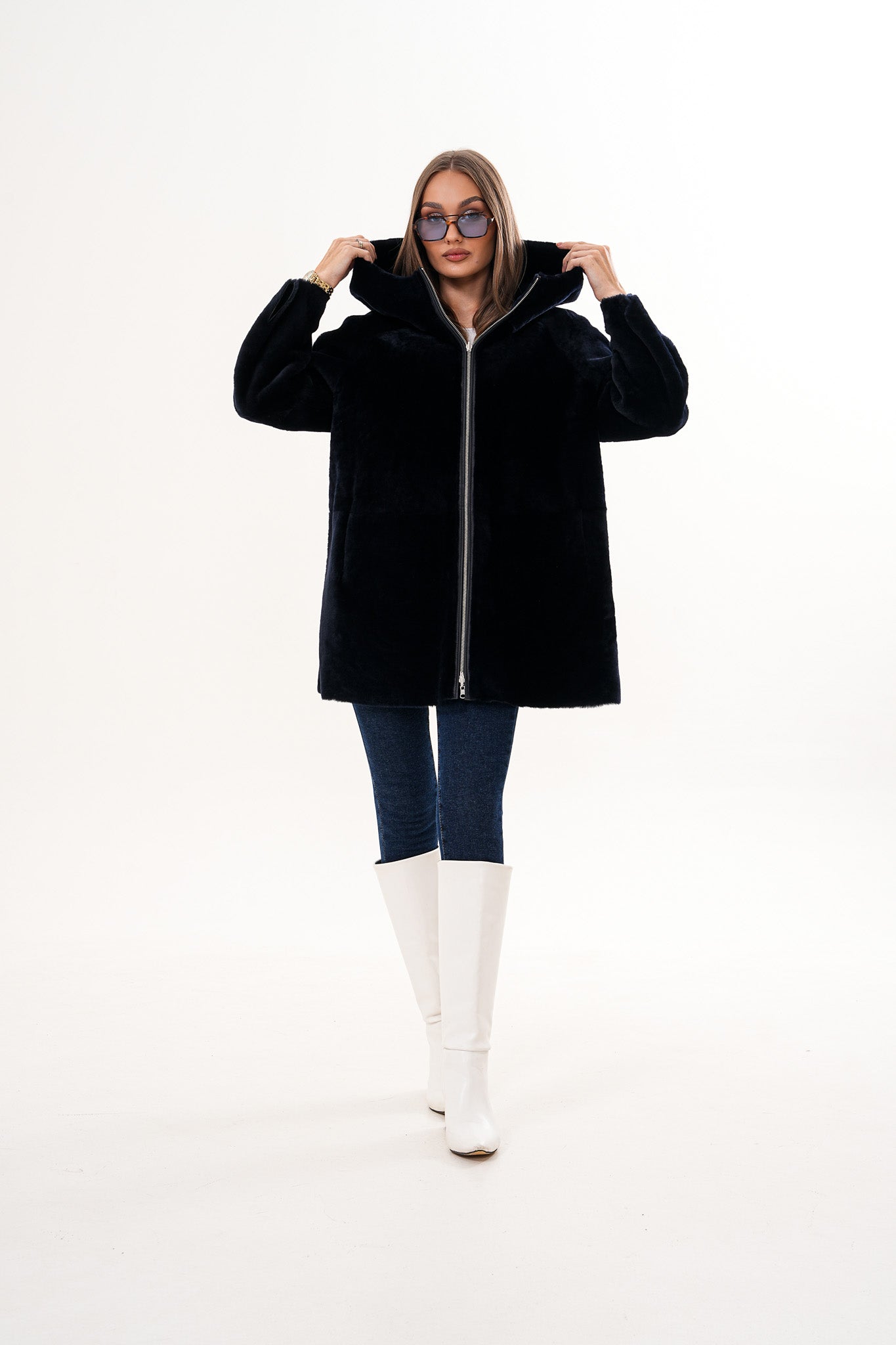 The Portofino Black Reversible Shearling Jacket
