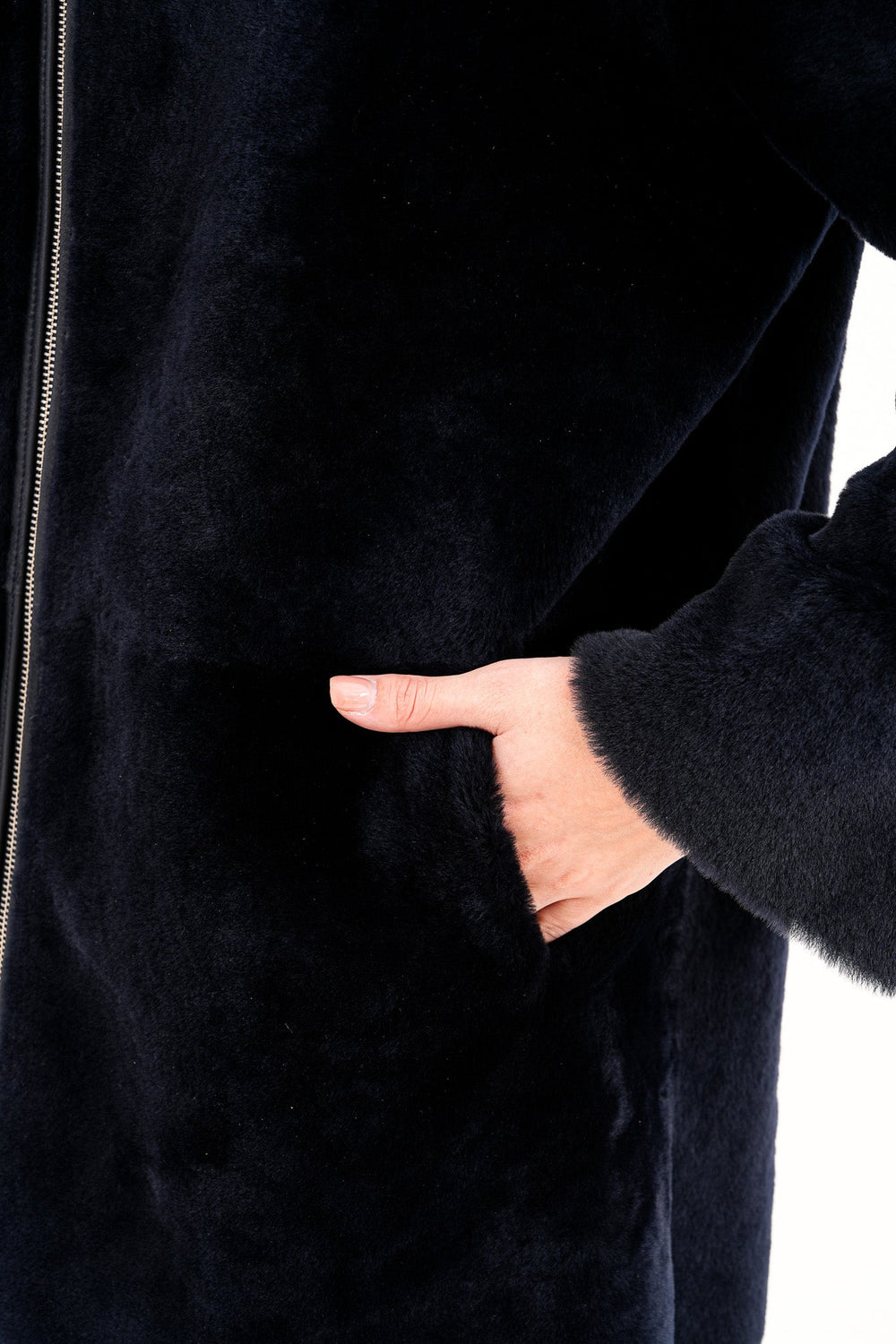 The Portofino Black Reversible Shearling Jacket