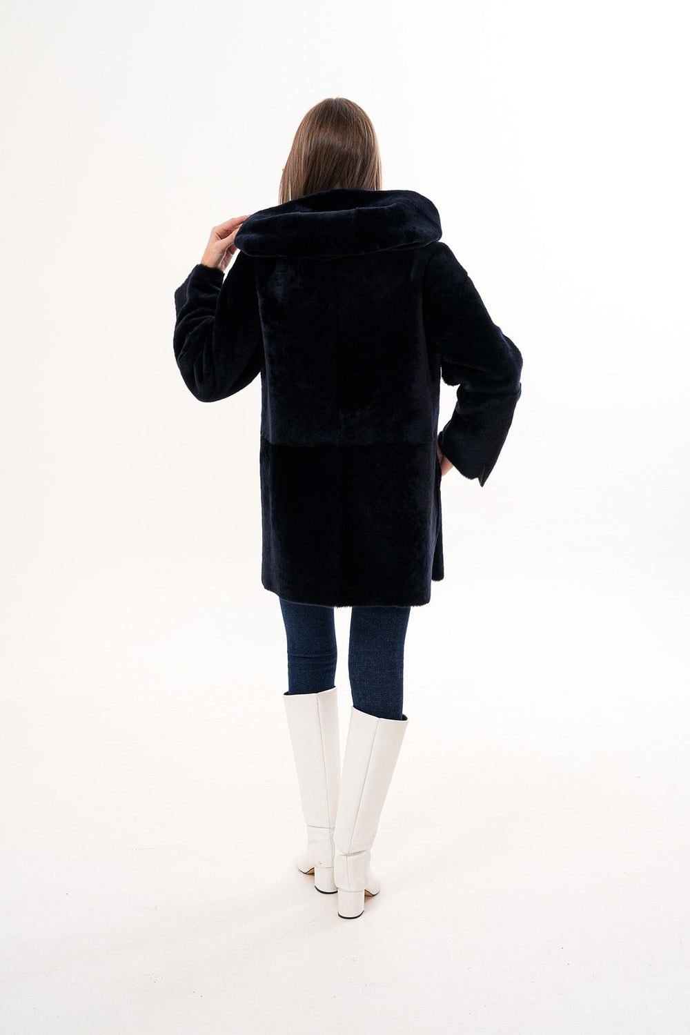 The Portofino Black Reversible Shearling Jacket