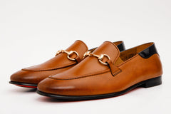 The Maratea Brown Leather shoe Bit Loafer Shoe