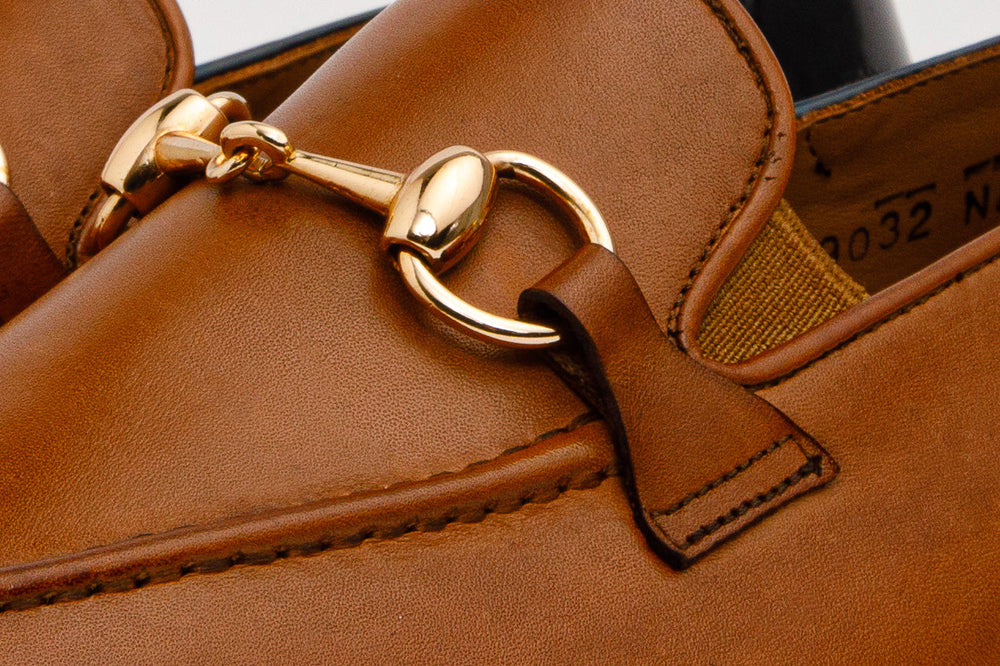 The Maratea Brown Leather shoe Bit Loafer Shoe