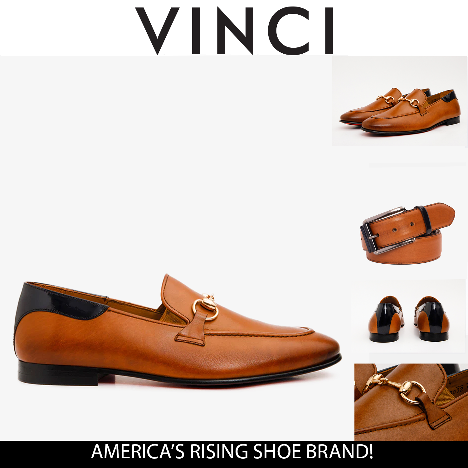 The Maratea Brown Leather shoe Bit Loafer Shoe