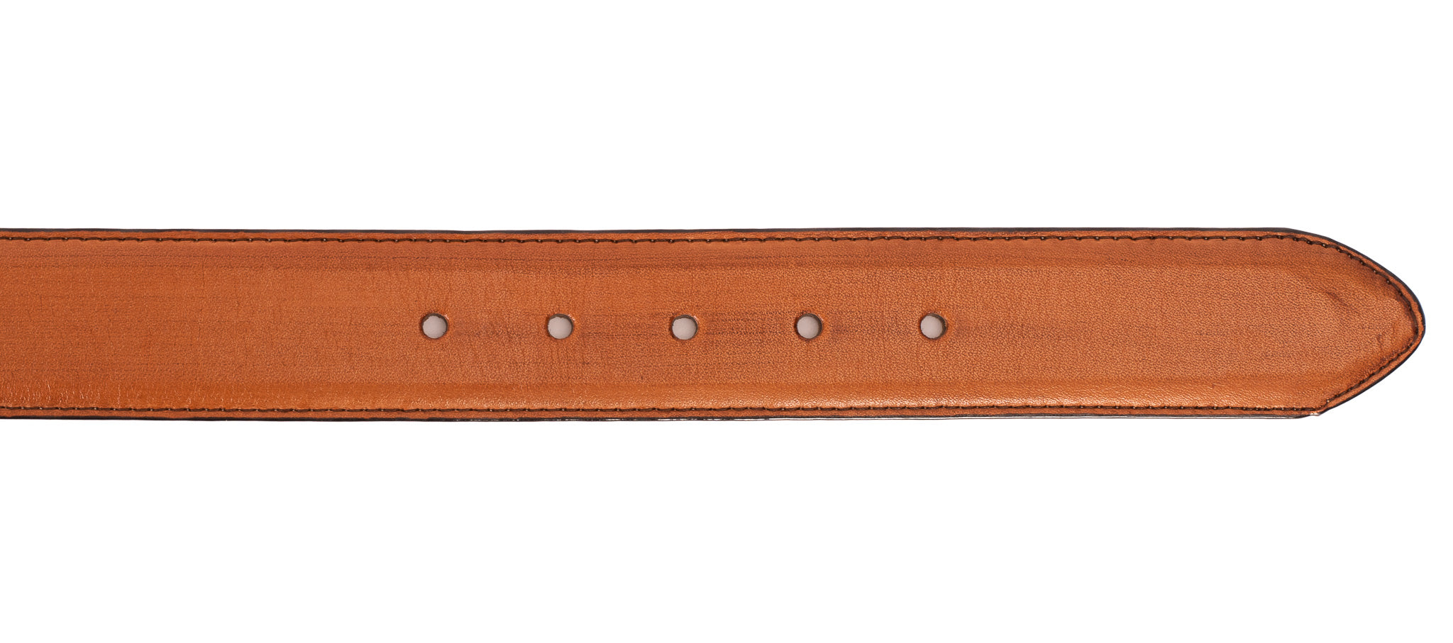 The Maratea Tan Navy Leather Belt
