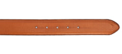 The Maratea Tan Navy Leather Belt