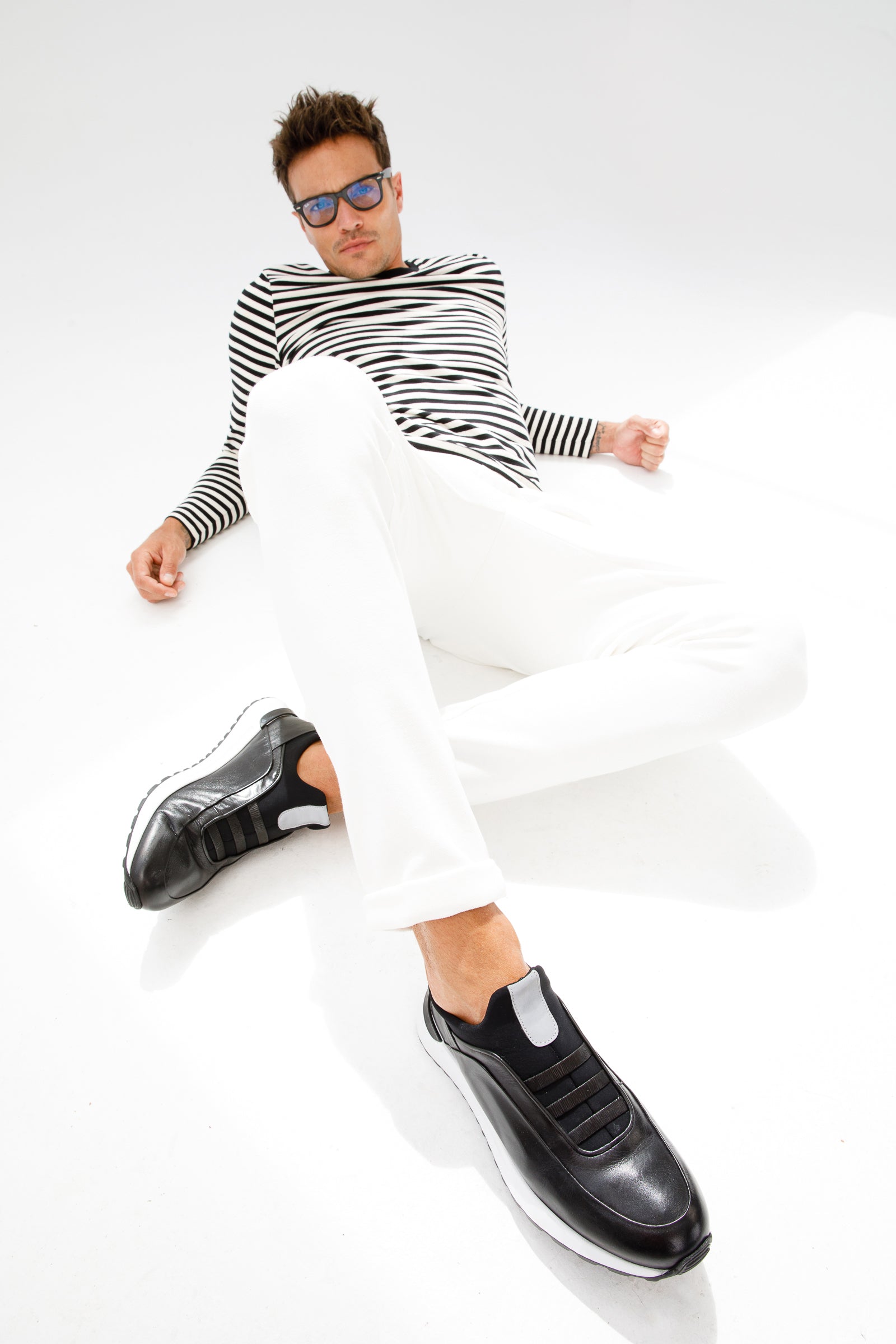 The Sonoma Black Leather Sneaker