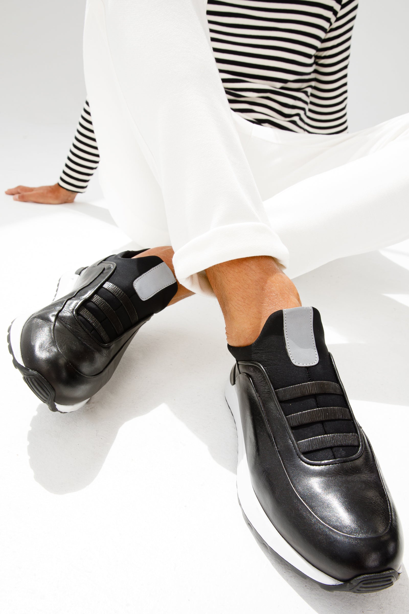 The Sonoma Black Leather Sneaker
