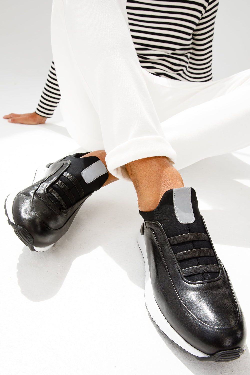 The Sonoma Black Leather Sneaker