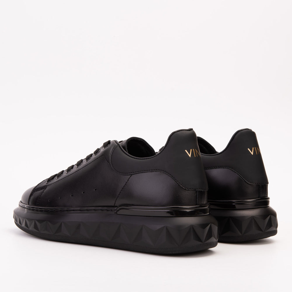 The Linq Black Leather Sneaker