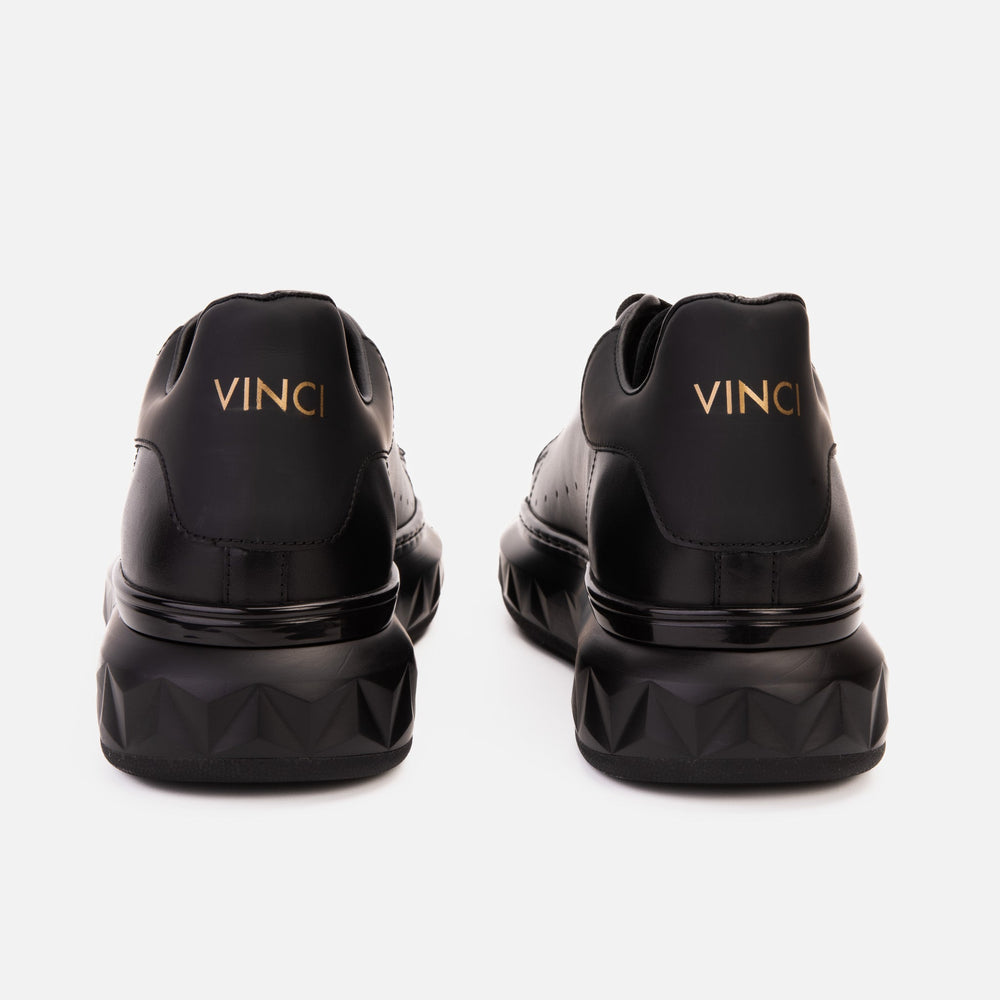The Linq Black Leather Sneaker