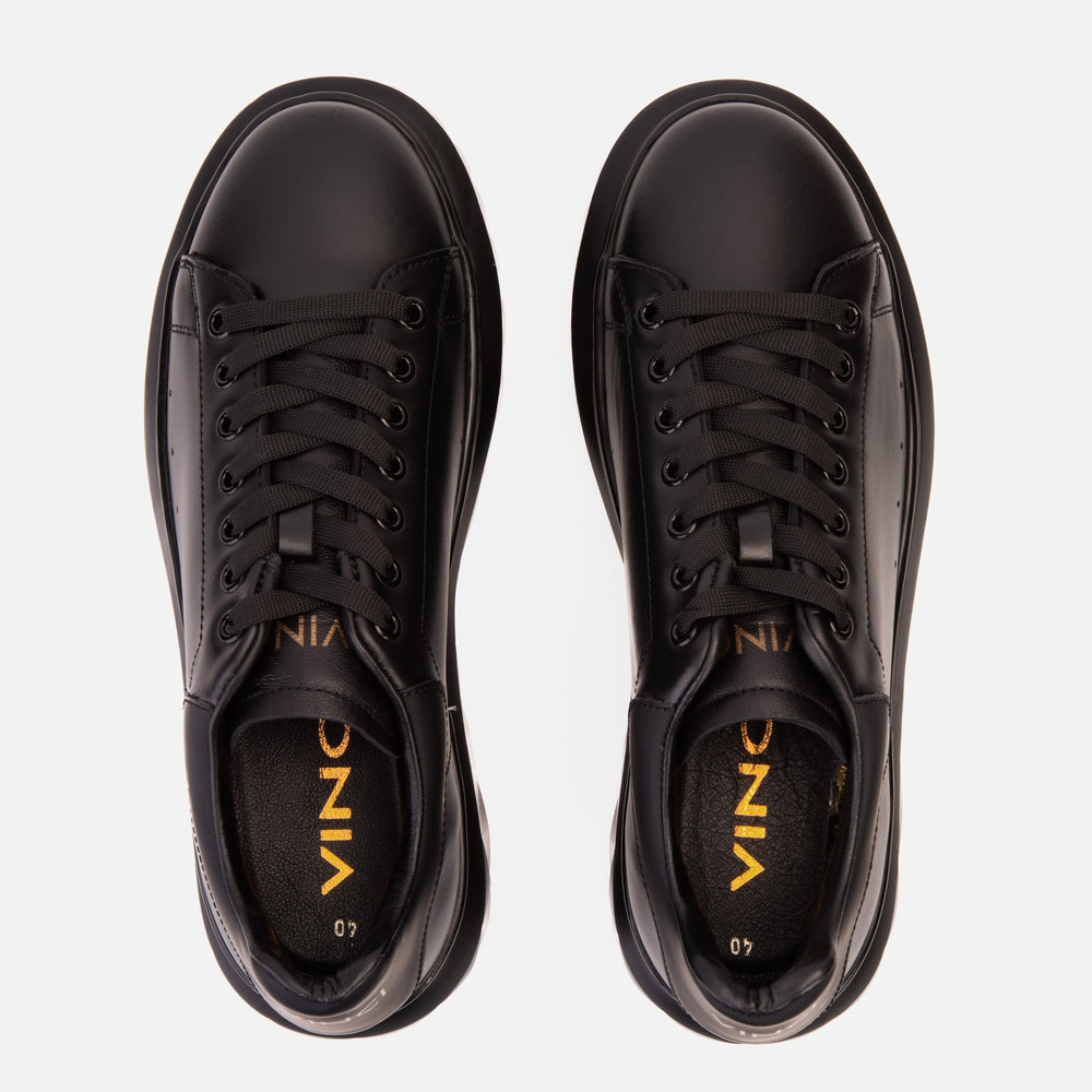 The Linq Black Leather Sneaker