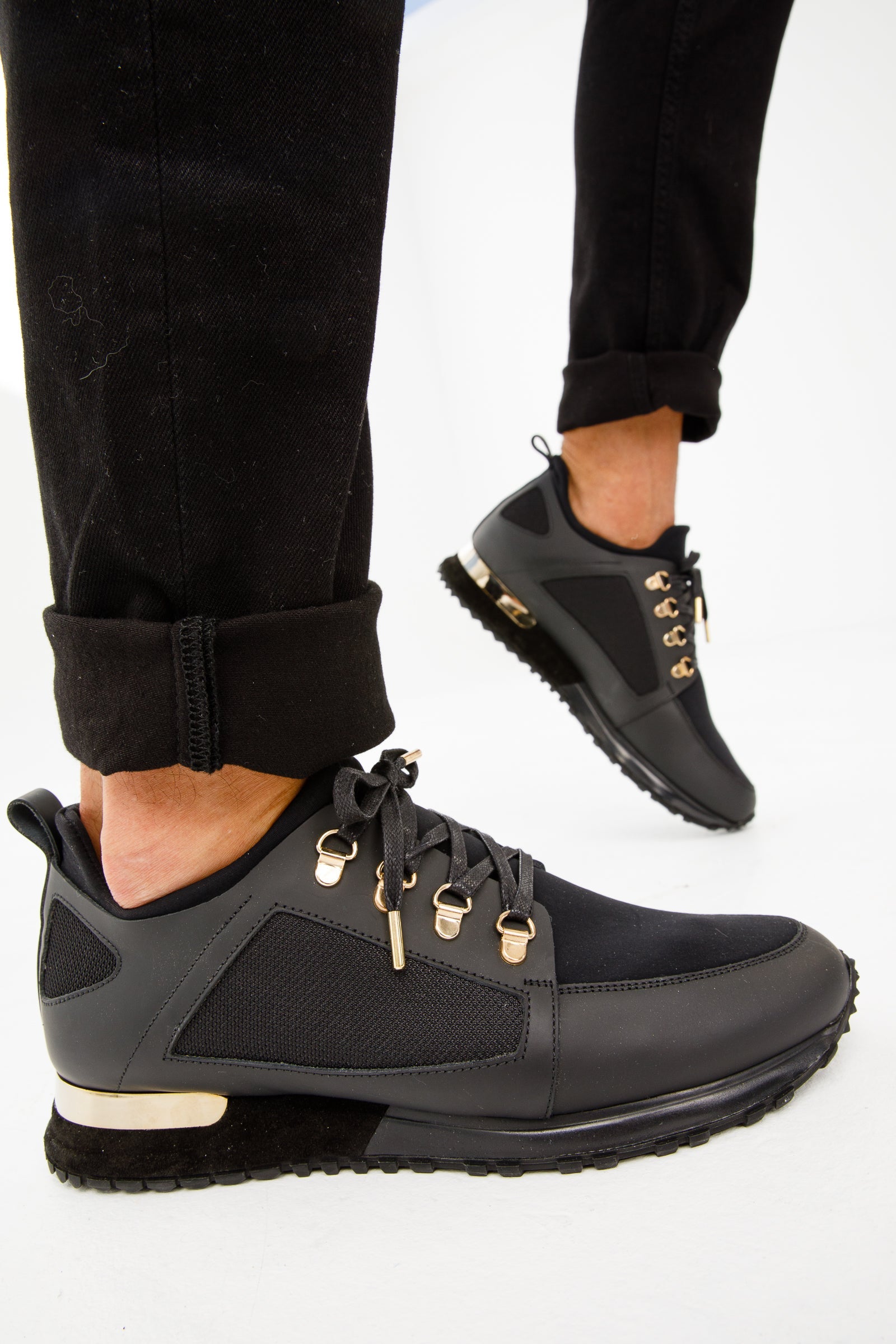 The Emir Black Leather Sneaker