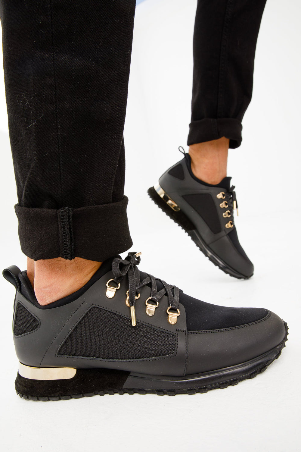 The Emir Black Leather Sneaker