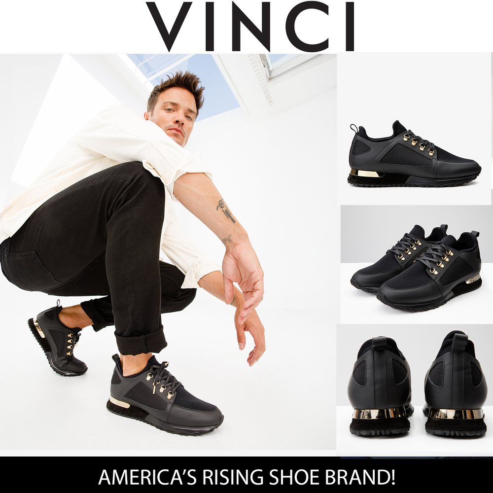 The Emir Black Leather Sneaker