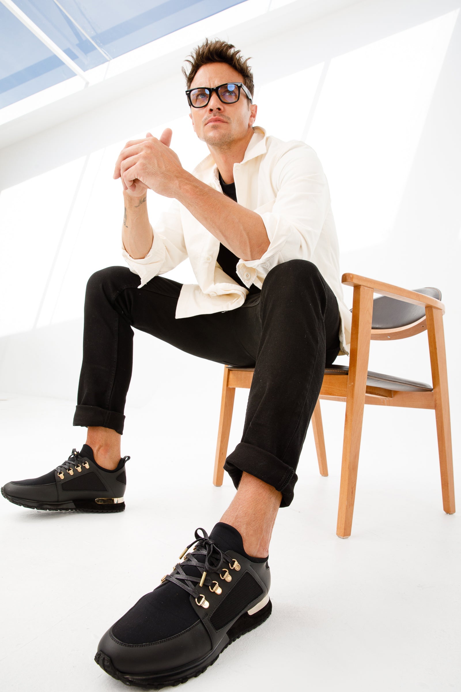 The Emir Black Leather Sneaker