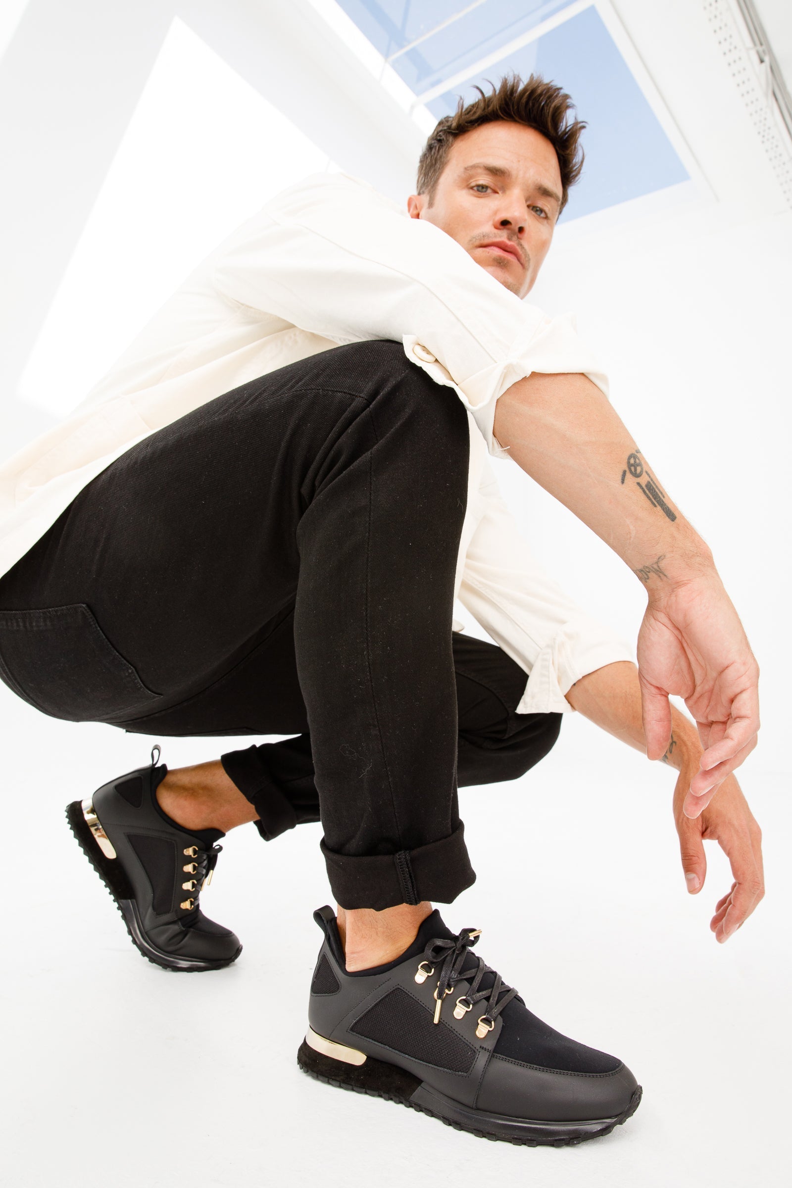The Emir Black Leather Sneaker