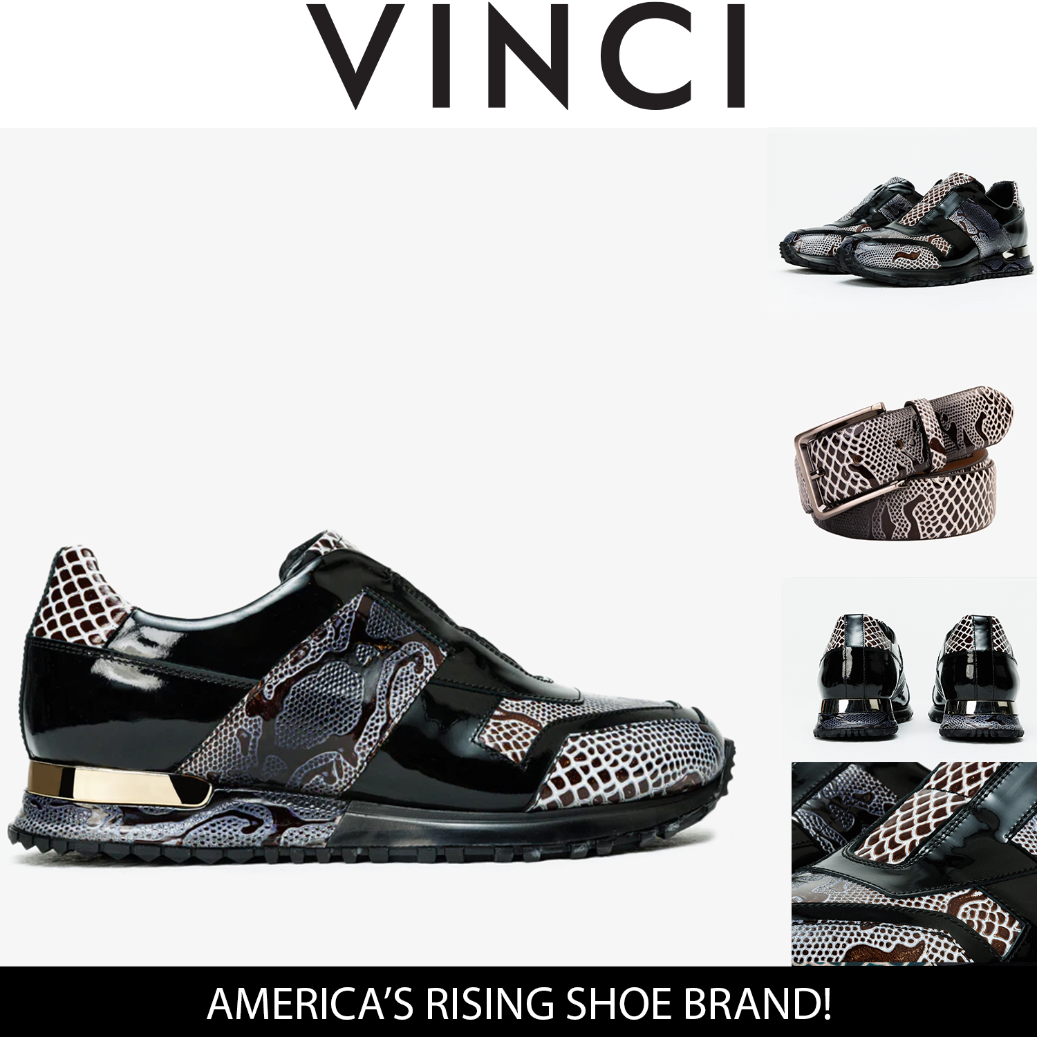The Milano Snk Black White Leather Sneaker