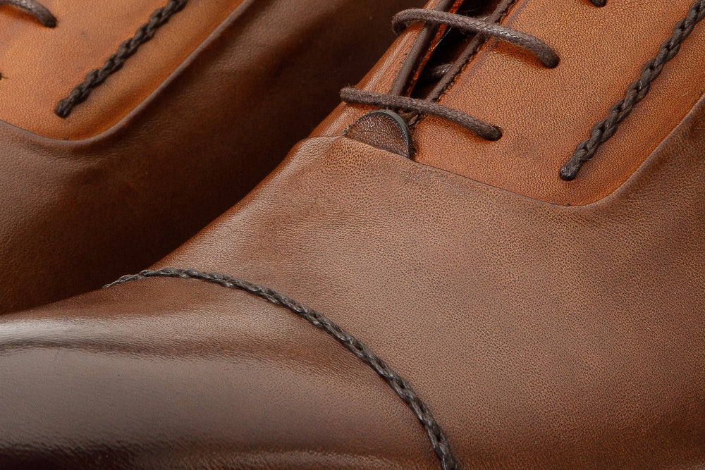 The Rome Tan Leather Oxford Cap-Toe Boot