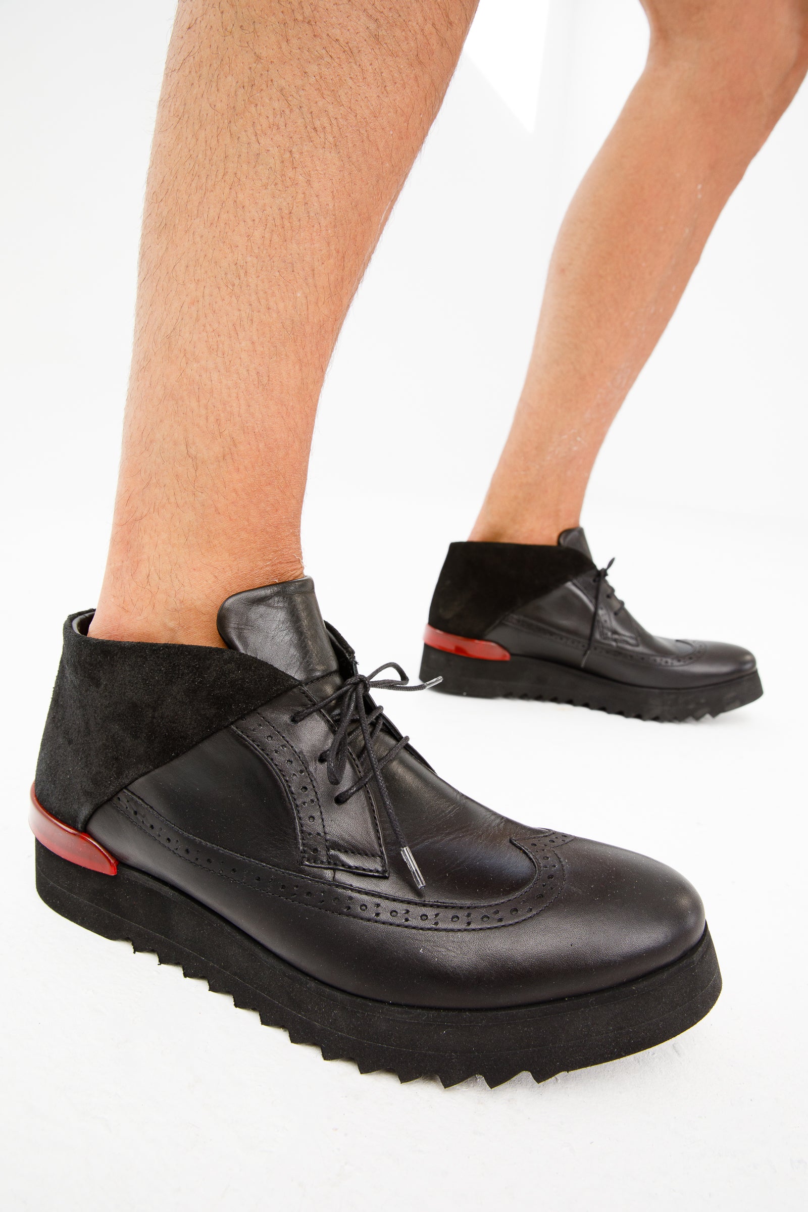 The Kagan Black Wingtip Chukka Sneaker Boot