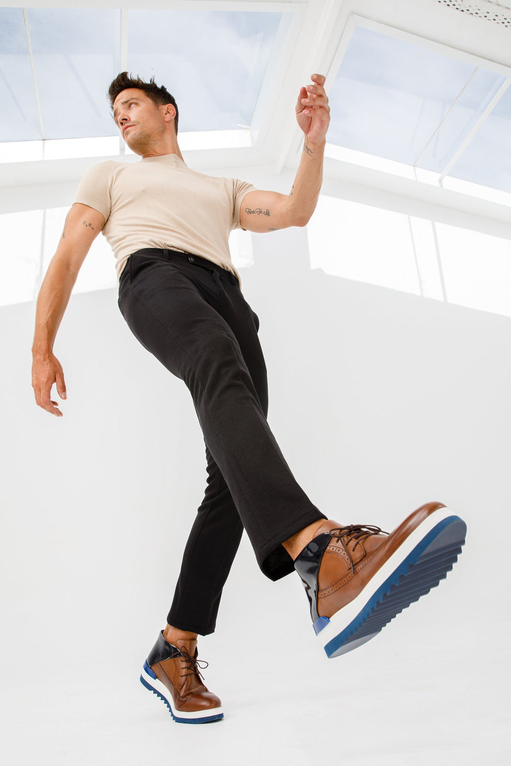 The Kagan Tan Wingtip Chukka Sneaker Boot