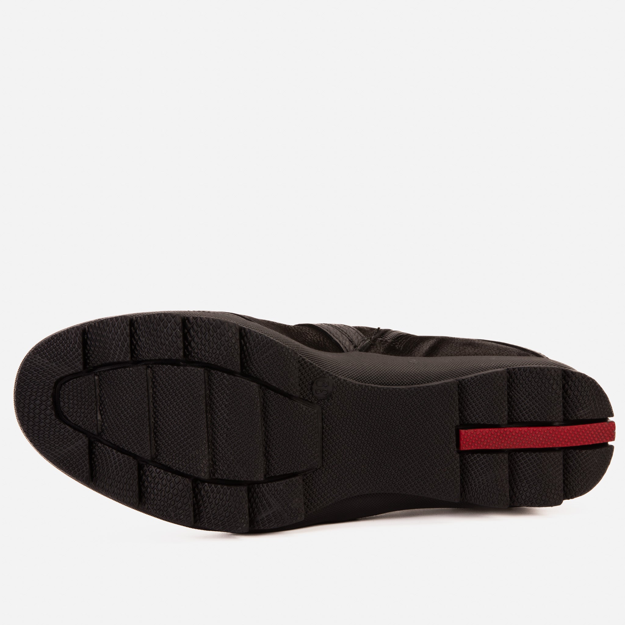 The Montreal Suede Black Leather Casual Zip-Up Ankle Boot