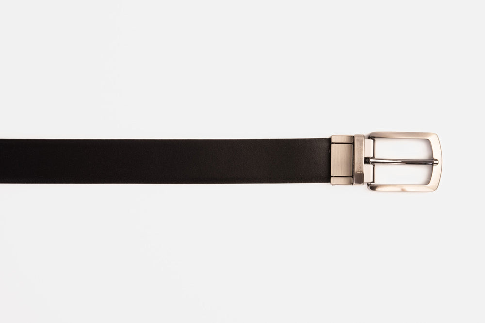 The Sun Reversible Black Patent Leather Belt