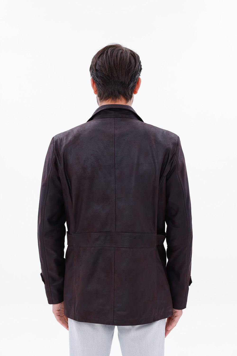 The Cremona Deep Brown Suede Leather Jacket